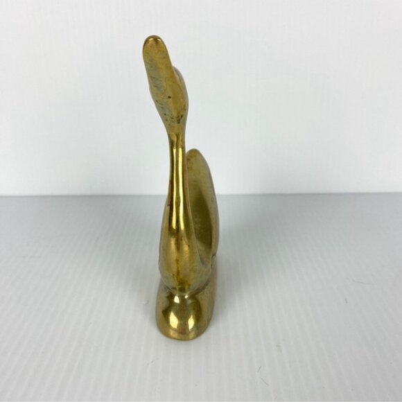 Brass Duck Ornament 3.5 X 5.5 inches Paperweight Decor - Picture 2 of 8